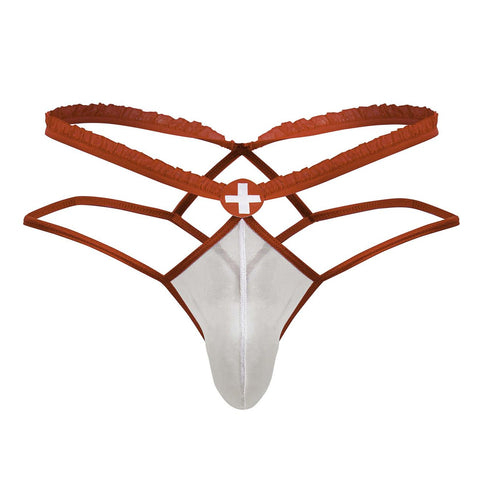 CandyMan 99833 Murse Thongs Color Red-White
