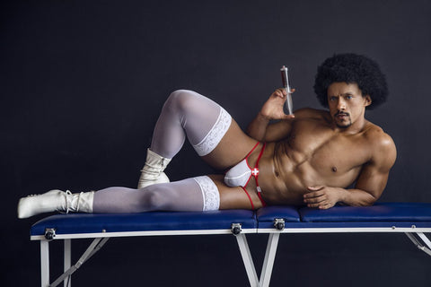 CandyMan 99833 Murse Thongs Color Red-White