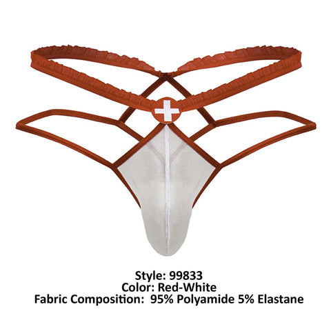 CandyMan 99833 Murse Thongs Color Red-White