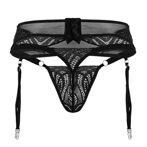 CandyMan 99837 Lace-Garter Outfit Color Black
