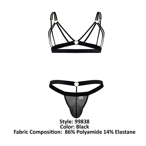 CandyMan 99838 Two Piece Outfit Color Black