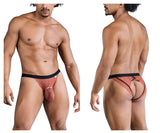 CandyMan 99853 Lace Jockstrap Color Black-Terracotta