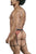 CandyMan 99854 Lace-Garter Outfit Color Black-Terracotta
