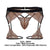 CandyMan 99854 Lace-Garter Outfit Color Black-Terracotta