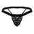 CandyMan 99856 Polka Mesh Thongs Color Black