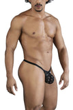 CandyMan 99856 Polka Mesh Thongs Color Black