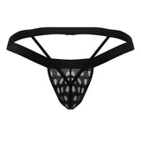 CandyMan 99856 Polka Mesh Thongs Color Black