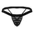 CandyMan 99856 Polka Mesh Thongs Color Black