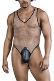 CandyMan 99858 Fishnet Bodysuit Color Beige-Black