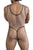 CandyMan 99858 Fishnet Bodysuit Color Beige-Black