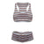 CandyMan 99859 Two Piece Outfit Color Stripes