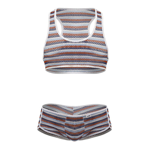 CandyMan 99859 Two Piece Outfit Color Stripes