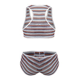 CandyMan 99859 Two Piece Outfit Color Stripes