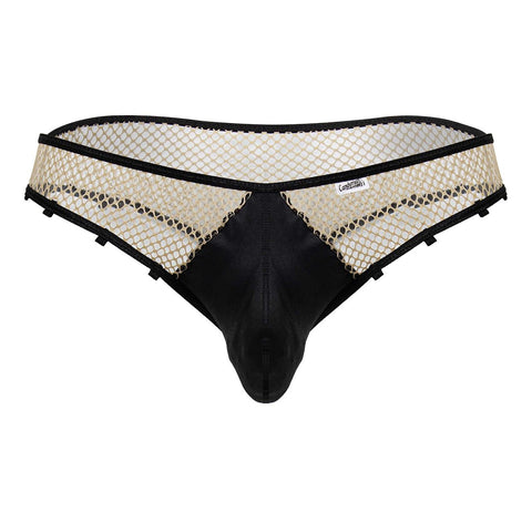 CandyMan 99860 Fishnet Thongs Color Nude-Black
