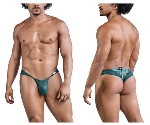 CandyMan 99861 Lace Thongs Color Green