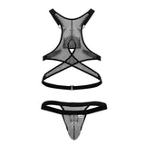 CandyMan 99862 Fishnet Outfit Color Black