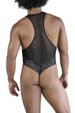 CandyMan 99864 Lace-Mesh Bodysuit Color Black