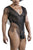 CandyMan 99865 Lace-Mesh Bodysuit Color Black