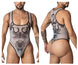 CandyMan 99869 Egyptian Bodysuit Color Nude-Black