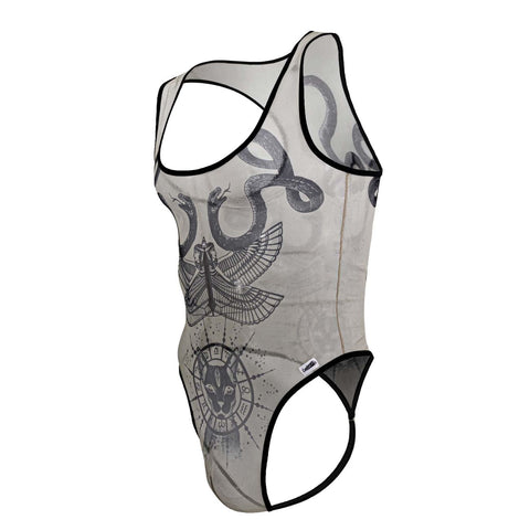 CandyMan 99869 Egyptian Bodysuit Color Nude-Black