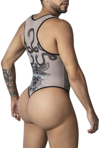CandyMan 99869 Egyptian Bodysuit Color Nude-Black