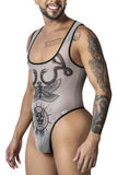 CandyMan 99869 Egyptian Bodysuit Color Nude-Black