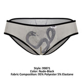 CandyMan 99871 Egyptian Briefs Color Nude-Black