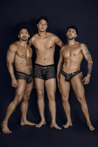 CandyMan 99873 Chili pepper Trunks Color Black Print