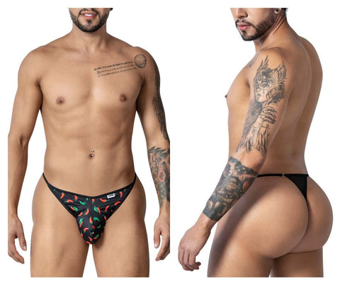CandyMan 99875 Chili pepper Thongs Color Black Print