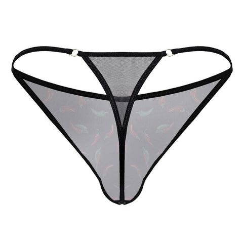 CandyMan 99875 Chili pepper Thongs Color Black Print
