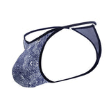 CandyMan 99875 Water prints Thongs Color Blue-White