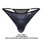 CandyMan 99875 Egyptian Thongs Color Gray-Black