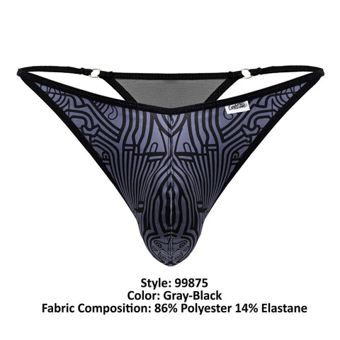 CandyMan 99875 Egyptian Thongs Color Gray-Black