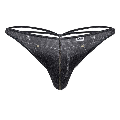 CandyMan 99899 Cowboy Thongs Color Denim Black