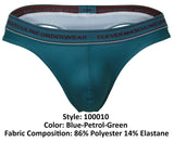 Clever 100010 3PK Australian Latin Thongs Color Blue-Petrol-Green