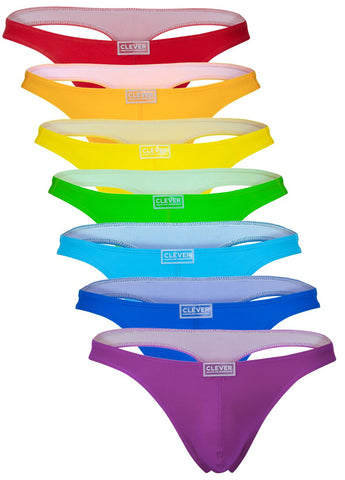 Clever 10009 7PK Pride Thongs Color Multi-colored