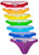Clever 10009 7PK Pride Thongs Color Multi-colored