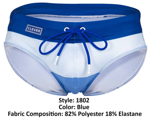 Clever 1802 Wave Swim Briefs Color Blue