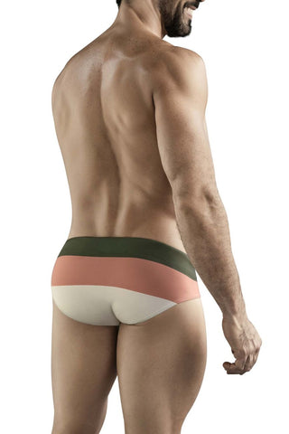 Clever 1802 Wave Swim Briefs Color Green