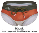 Clever 1802 Wave Swim Briefs Color Green
