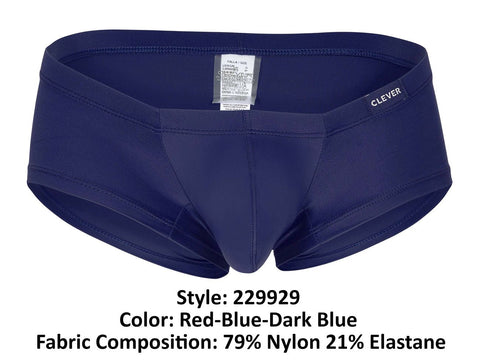Clever 229929 3PK Australian Latin Trunks Color Red-Blue-Dark Blue