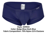 Clever 229933 3PK Australian Latin Trunks Color Beige-Blue-Dark Blue