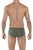 Clever 229934 3PK Australian Latin Trunks Color Olive Green-Dark Green-Green