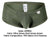 Clever 229934 3PK Australian Latin Trunks Color Olive Green-Dark Green-Green