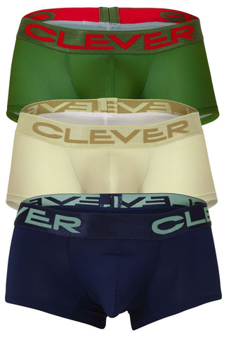 Clever 229953 3PK Australian Latin Trunks Color Beige-Blue-Green