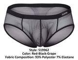 Clever 519962 3PK Australian Latin Briefs Briefs Color Red-Black-Grape