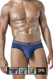 Clever 519969 3PK Australian Latin Briefs Color Blue-Petrol-Green