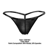 Doreanse 1330-BLK Ribbed Modal T-thong Color Black