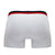 Doreanse 1713-WHT Sporty Boxer Briefs Color White-Red