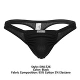 ErgoWear EW1726 FEEL GR8 Cotton Thongs Color Black